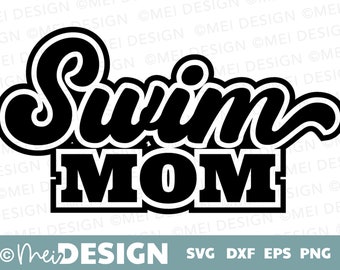 SWIM Mom SVG-Svg für cricut-Instant Download-digitale Datei-schwimmen Svg-Softball-Design für Tshirt-png-dxf-eps-