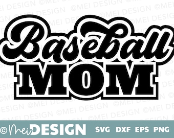BASEBOLLS mamma SVG-svg för Cricut-direktnedladdning-digital fil-baseboll svg-baseboll design för t-shirt-png-dxf-eps-