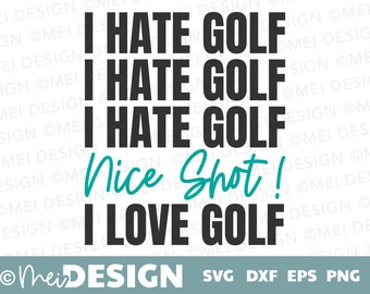 I HATE GOLF svg-Golf svg-golf love svg-clipart-png-dxf-jpg-golf tshirt design-golf gift design element-golf drink cooler design
