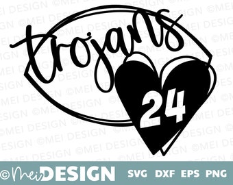 CUSTOM Footbal SVG-footbal vinyl decal-football sticker-football with number svg-football DXF png jpg-Cut file for Cricut