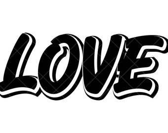 LOVE SVG-Retro svg-Valentine's Day-Love clip art-SVG-png-dxf-Design for Cricut,Sillhouette-Love text for crafts-Love svg for scrapbooking