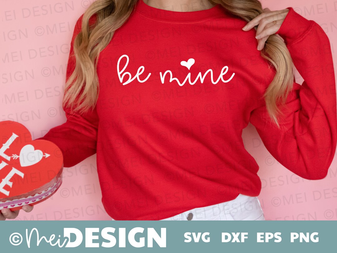 Be Mine Valentine's Day SVG Design With Hand Made Heart-printable ...