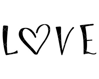 Valentine's Day SVG-Valentine's Day-LOVE SVG design with hand made heart-Valentine's Day Cut file for Cricut, Silouhette-Valentine's Day