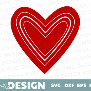 Hand drawn Valentine&#39;s Day heart SVG-single layer easy design-Valentine&#39;s Day Cut file-Cricut-Silouhette-dxf-png