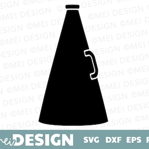 MEGAPHONE SVG-png-dxf-eps-CHEER megaphone-yell leader-svg-single-layer svg-printable-cuttable-Cricut-Silhouette-megaphone clip art