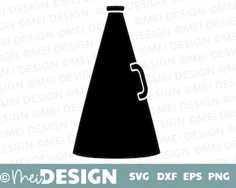 MEGAPHONE SVG-png-dxf-eps-CHEER megaphone-yell leader-svg-single-layer svg-printable-cuttable-Cricut-Silhouette-megaphone clip art