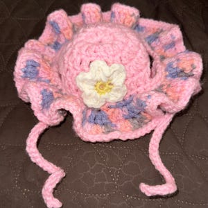 XL Dog Crocheted Easter / Spring Hat