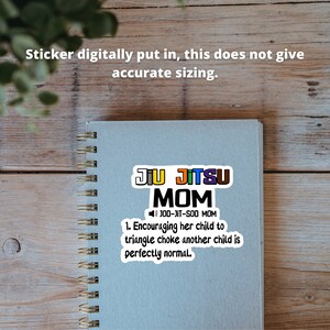 Jiu Jitsu mom sticker, BJJ mom definition, Jiu Jitsu gift for dad, Proud Jiu Jitsu mom, BJJ dad Life, youth belt colors, Jiu Jitsu Dad image 7