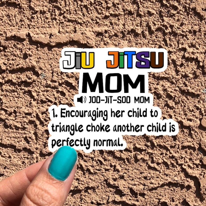 Jiu Jitsu mom sticker, BJJ mom definition, Jiu Jitsu gift for dad, Proud Jiu Jitsu mom, BJJ dad Life, youth belt colors, Jiu Jitsu Dad image 1
