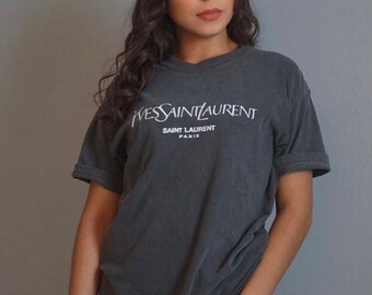 saint laurent t shirt etsy