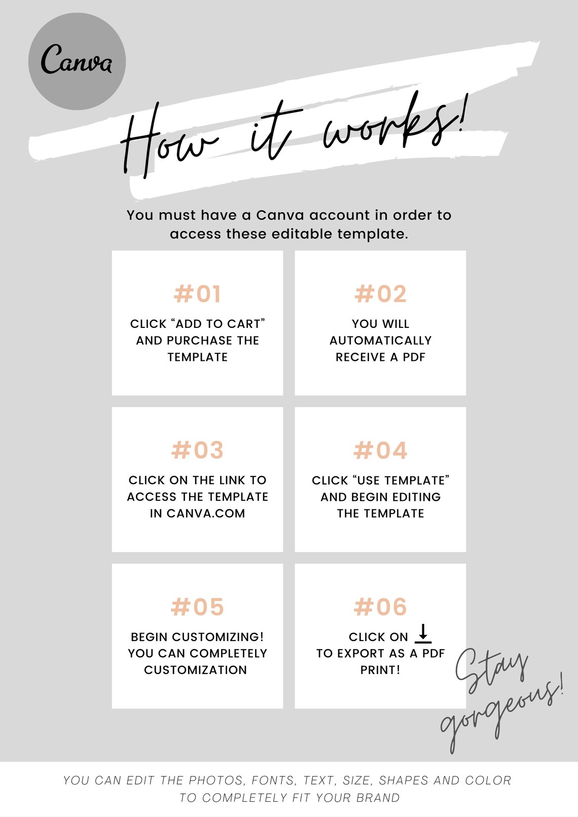Canva Minimal Modern PowerPoint Presentation Template Etsy