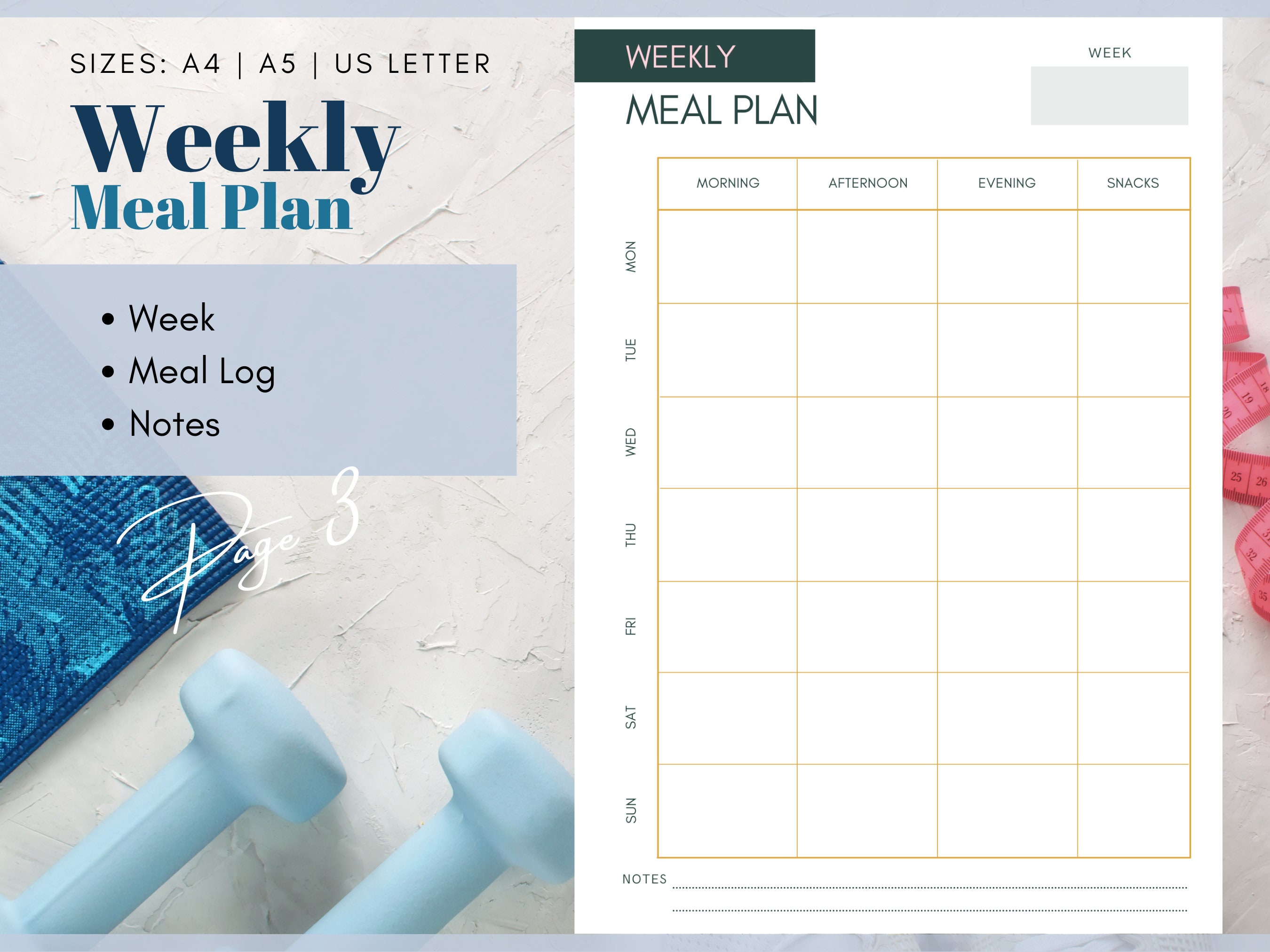 Digital Workout Planner for Goodnotes Minimalist Fitness Etsy