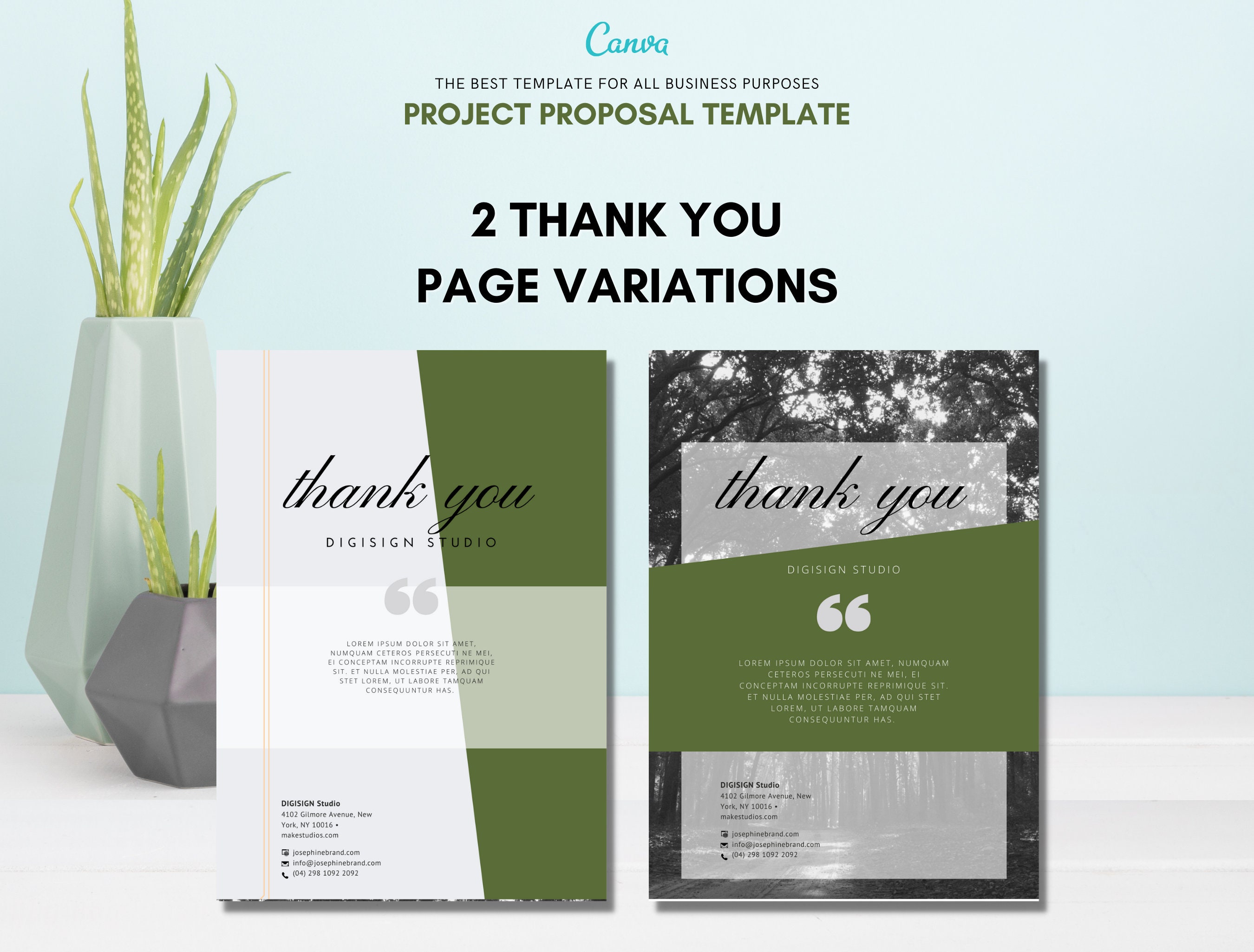 canva project proposal template editable business proposal etsy uk