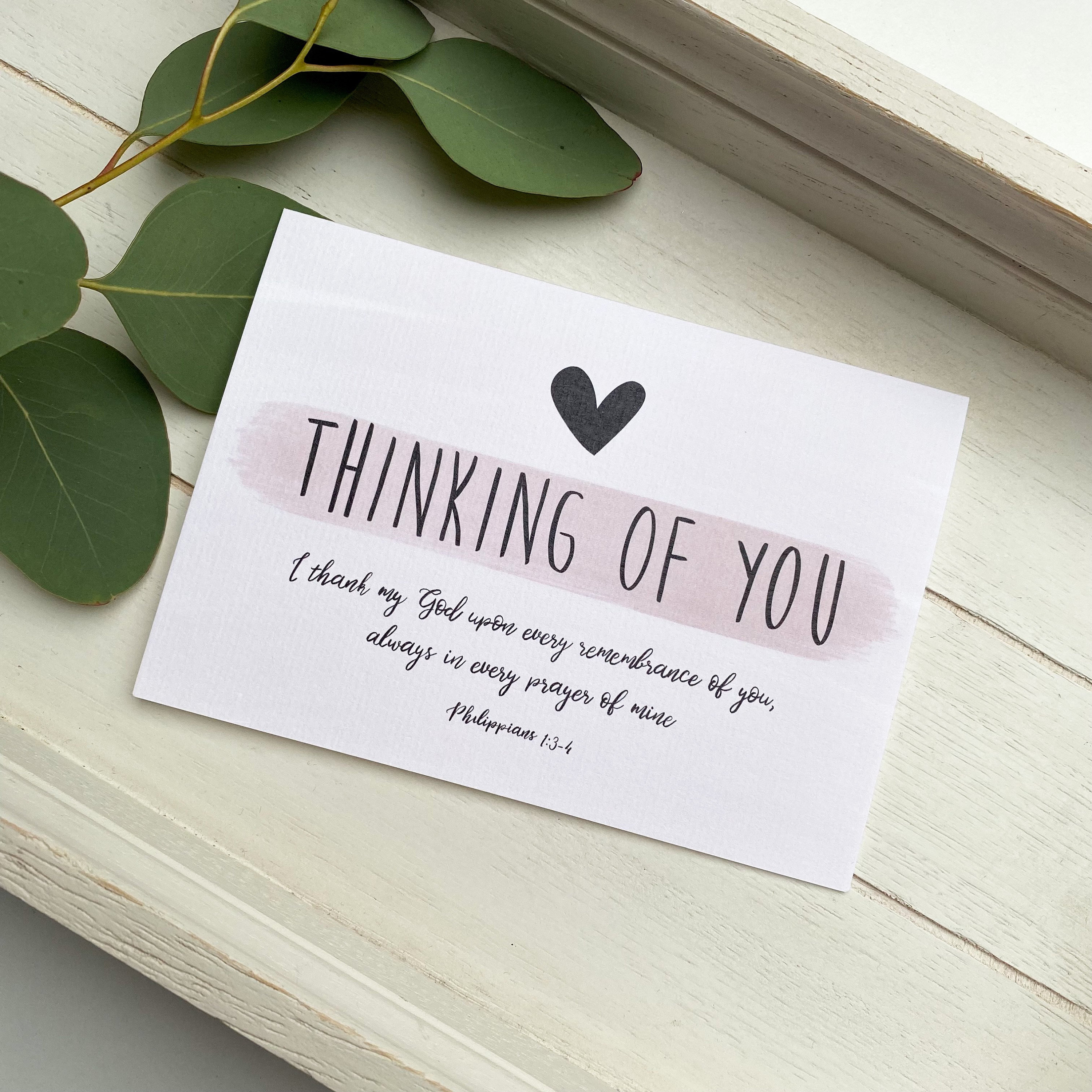 Thinking of You Christian Greeting Card Philippians 134  Etsy