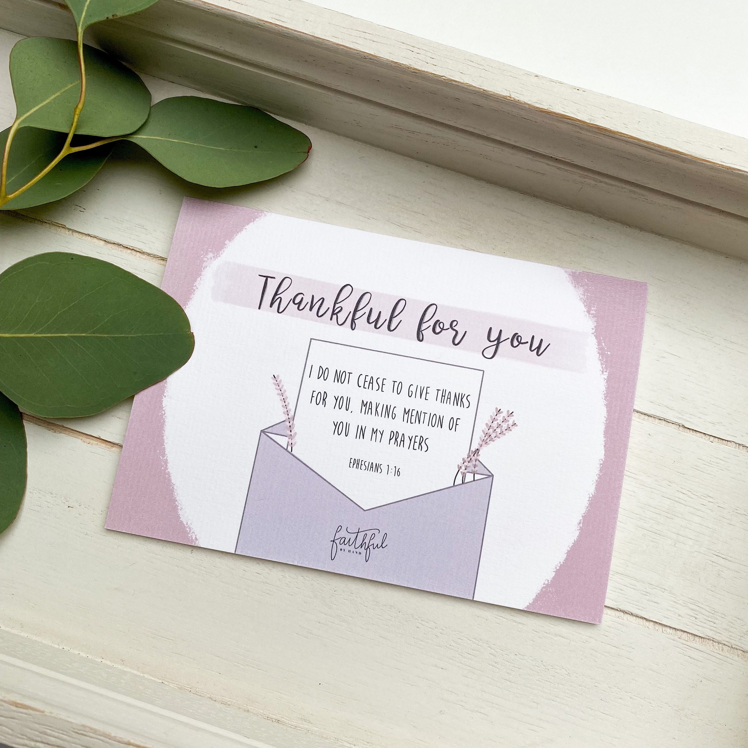 Dankbaar voor Jou Christelijke Wenskaart Efeze 116 Etsy Nederland