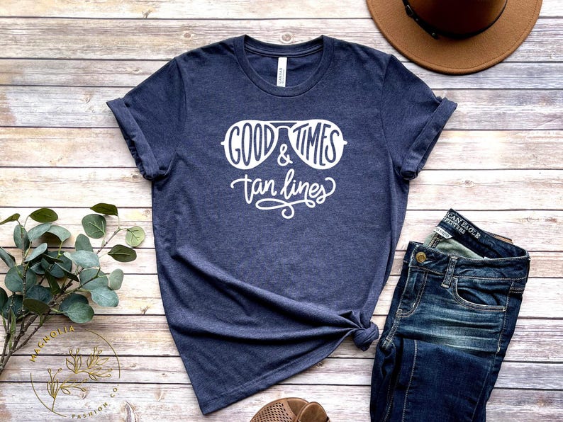 Good Times and Tan Lines shirt, Beach Girls Shirt, Summer Trips with girls shirt, Vacation Tshirts, Beach Vacation Tees, Sunbathing shirts image 1