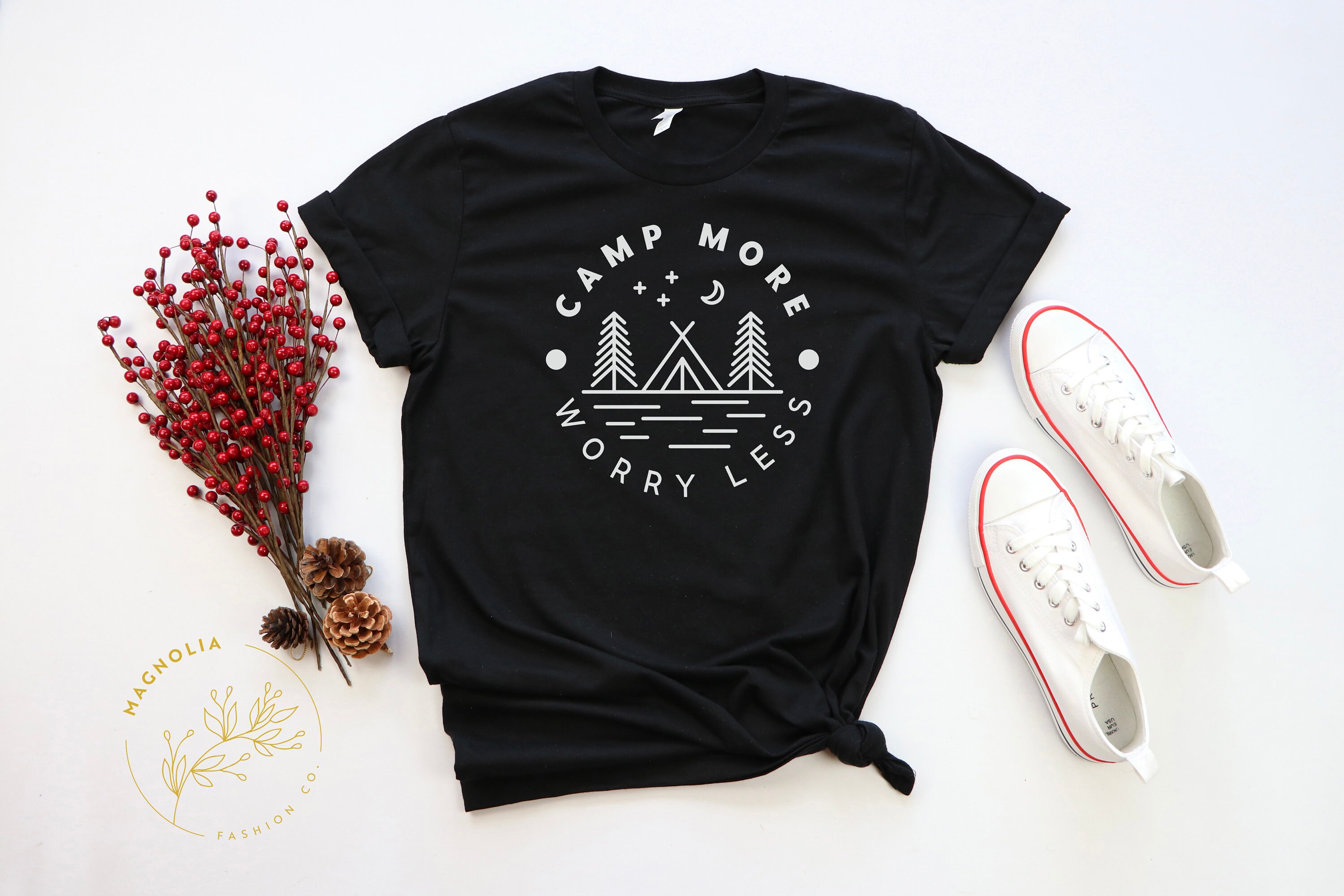 Camping Shirts Funny Camping Shirt Camp More Worry Less Etsy