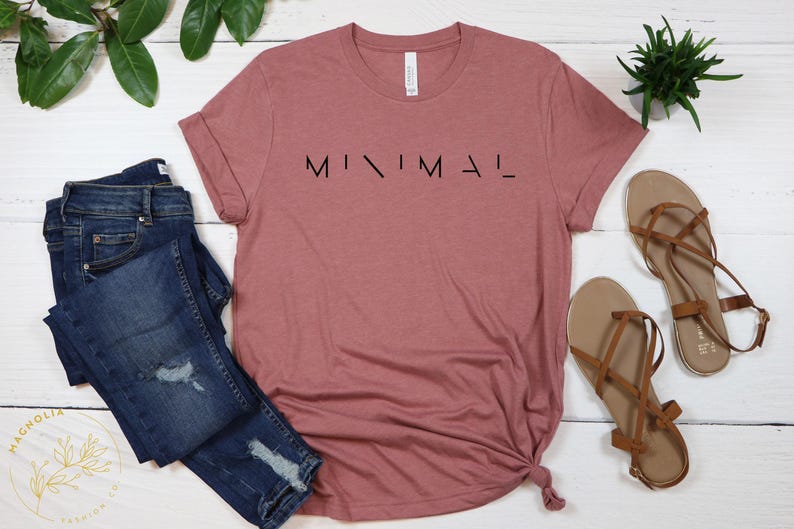 Minimaal T-shirt, minimalistisch T-shirt, minimalistisch shirt, minimaal shirt, minimale levensstijl, ravecultuur, cadeau voor minimalistische mensen, boho afbeelding 3