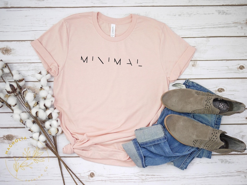 Minimaal T-shirt, minimalistisch T-shirt, minimalistisch shirt, minimaal shirt, minimale levensstijl, ravecultuur, cadeau voor minimalistische mensen, boho afbeelding 5