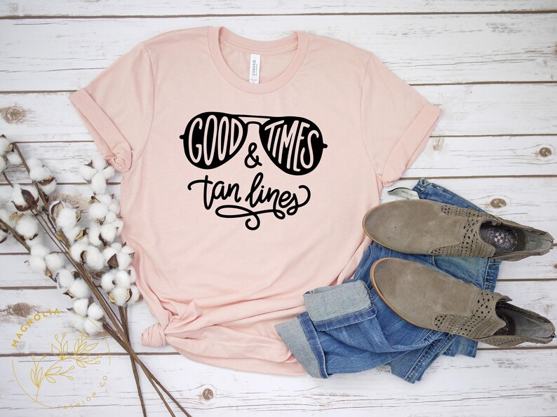Good Times and Tan Lines shirt, Beach Girls Shirt, Summer Trips with girls shirt, Vacation Tshirts, Beach Vacation Tees, Sunbathing shirts image 6
