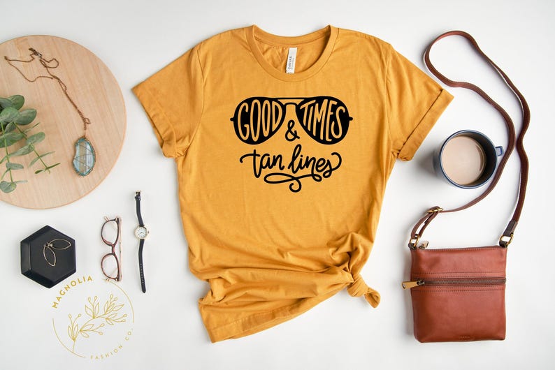 Good Times and Tan Lines shirt, Beach Girls Shirt, Summer Trips with girls shirt, Vacation Tshirts, Beach Vacation Tees, Sunbathing shirts image 5