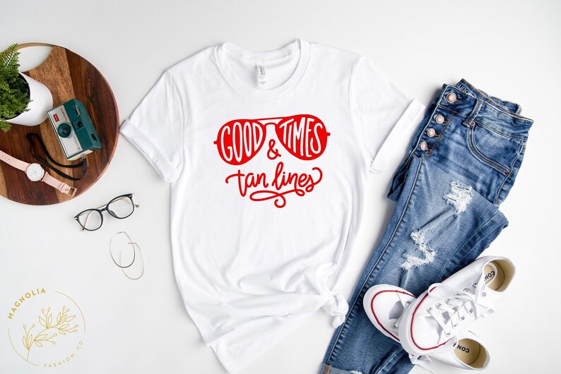 Good Times and Tan Lines shirt, Beach Girls Shirt, Summer Trips with girls shirt, Vacation Tshirts, Beach Vacation Tees, Sunbathing shirts image 9