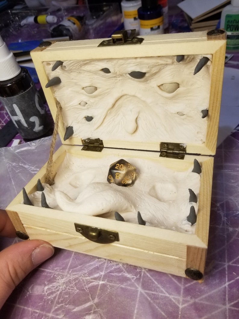 Unpainted Mimic Dice Holder Etsy