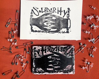 Solidarity Lino Print