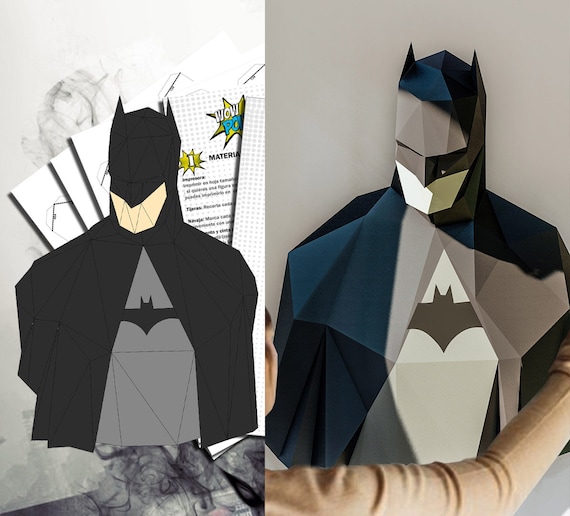 BATMAN PAPERCRAFT DIY Lowpoly Decoration 3D Comic - Etsy Australia