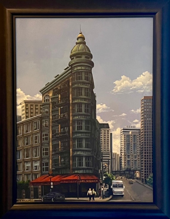 Red Awning Original Framed