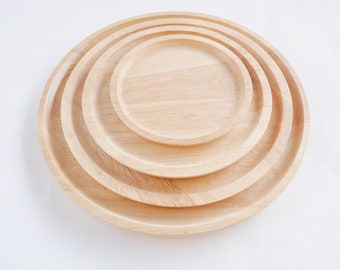 Eco-Friendly Round Wooden Serving Tray - Perfect for Food, Decor, or Breakfast