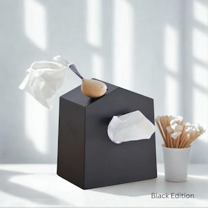 Bird House Tissue Box Cover: Modern Nordic Decor, Pop-Up Tissues Only