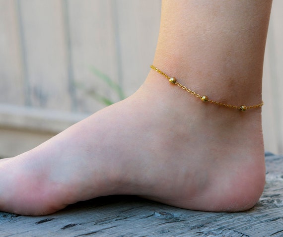 14k Gold Cuban Link Anklet | Customized Jewelry For Women