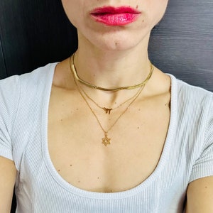 Star of David Chai Necklace Set: Gold Filled Jewish Pendants