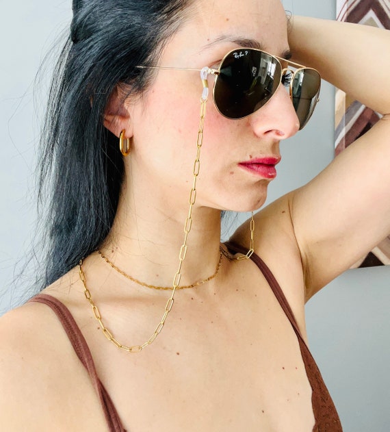 Lili Gold Paperclip Glasses Chain Eyeglass Strap Sunglasses