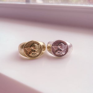 Gold & Silver Angel Rings, Gold Jewelry, Silver Jewelry, Antique Rings, Angel Rings