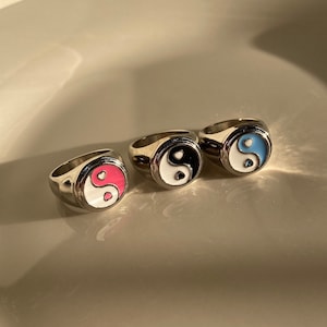 Silver Yin Yang Rings, Silver Jewelry, Gift For Her, Trendy Rings