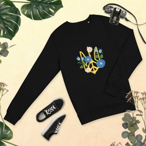 Support Ukraine! Unisex Organic Eco-Friendly Sweatshirt. All Profits Go To Ukraine!