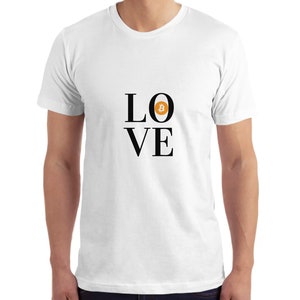 Short-Sleeve T-Shirt Bitcoin love. Bitcoin shirt, Crypto T-shirt, Blockchain shirt