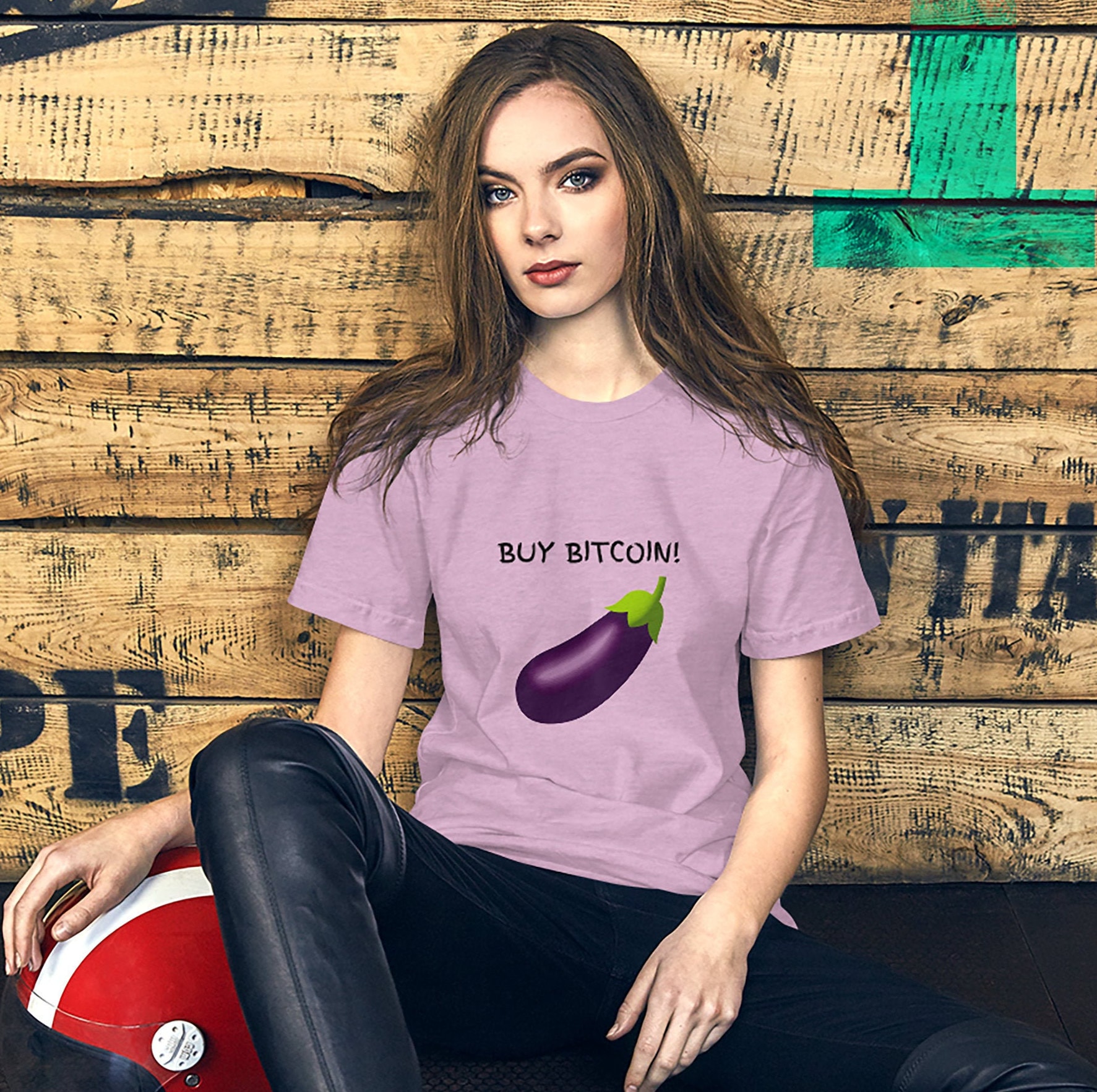 Bitcoin Short-Sleeve Unisex T-Shirt, Eggplant Crypto Shirt, Buy Bitcoin T-Shirt, 100% Cotton