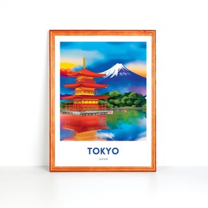 Tokyo Travel print - Japan, Tokyo poster, Tokyo print, Japanese Print,  Wedding gift, Travel present