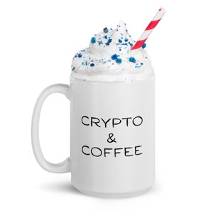 Crypto Coffee Mug, Cryptocurrency Mug, Blockchain Gift