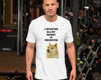 Kurzarm Unisex Crypto T-Shirt, 100 % weiche Baumwolle, Dogecoin Shirt