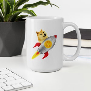 Dogecoin Mug, Crypto Coffee Mug, Blockchain Gift