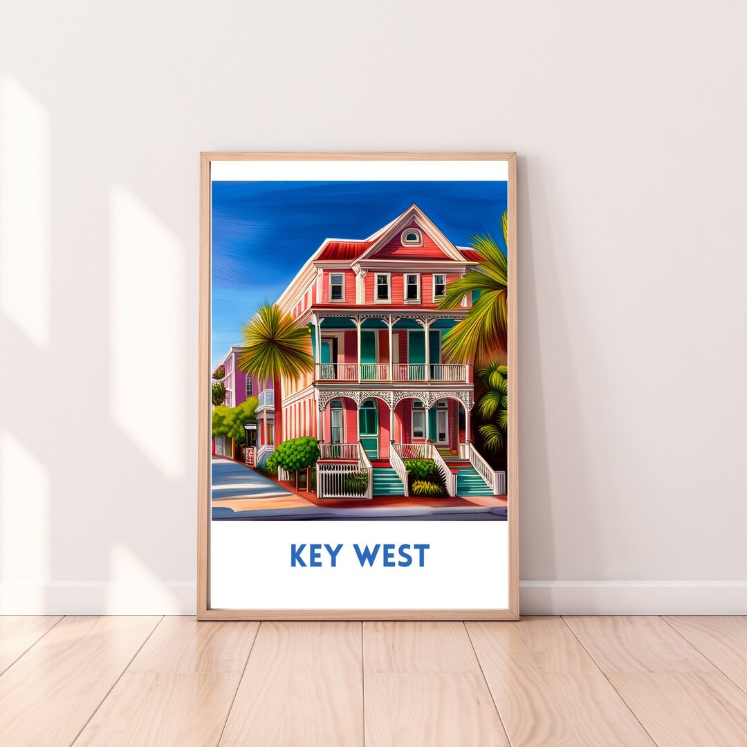 Key West Print, Travel Art, Key West Art, Key West Poster, Travel Gift