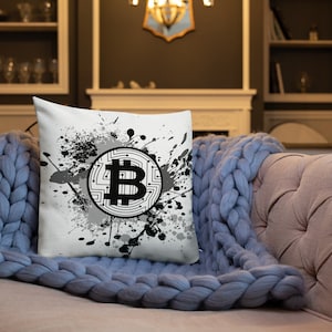 Premium Quality Bitcoin Pillow, Crypto Gift