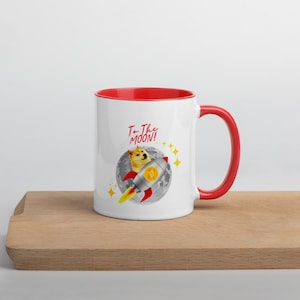 Dogecoin Mug with Color Inside, Cryptocurrency Mug, Crypto Gift