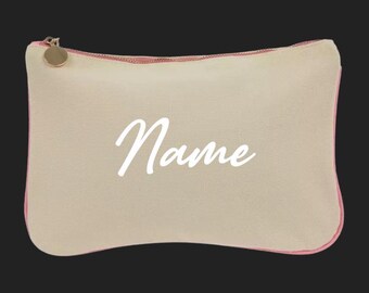 Custom Name Canvas Pouch