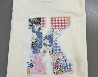Patchwork Initial Tee
