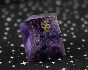 Dark Snake mechanical keyboard Esc artisan resin keycap cute cherry mx custom witchy keycap